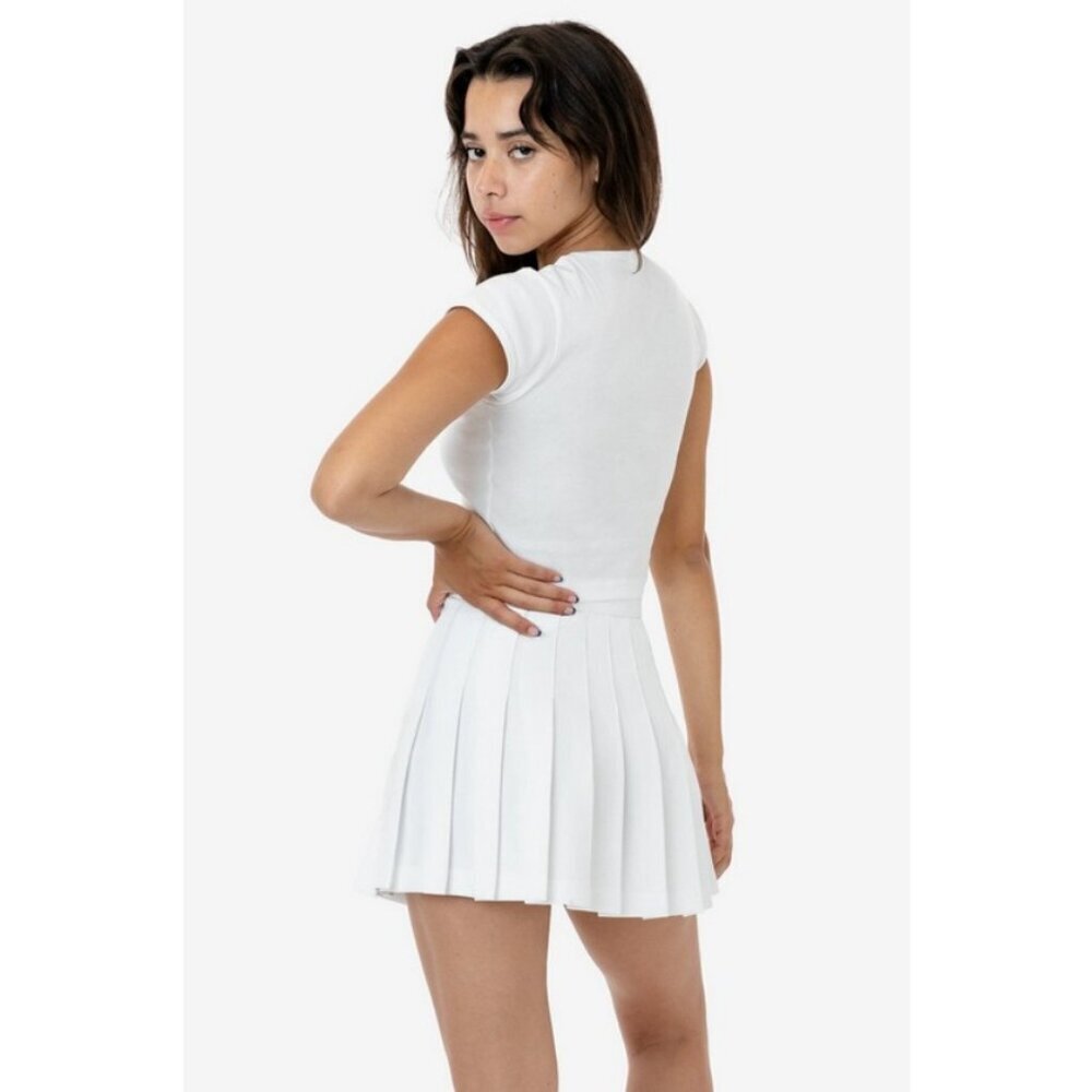 💕AMERICAN APPAREL💕 Tennis Skirt ~ White Large L NWOT - Picture 13 of 16